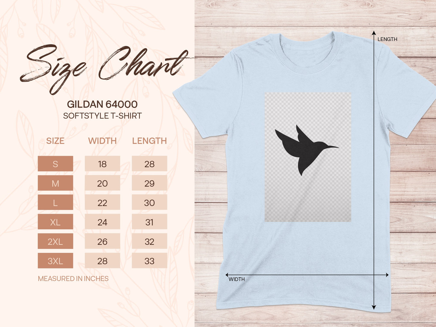 Hummingbird Theme Gildan Softstyle T-Shirt