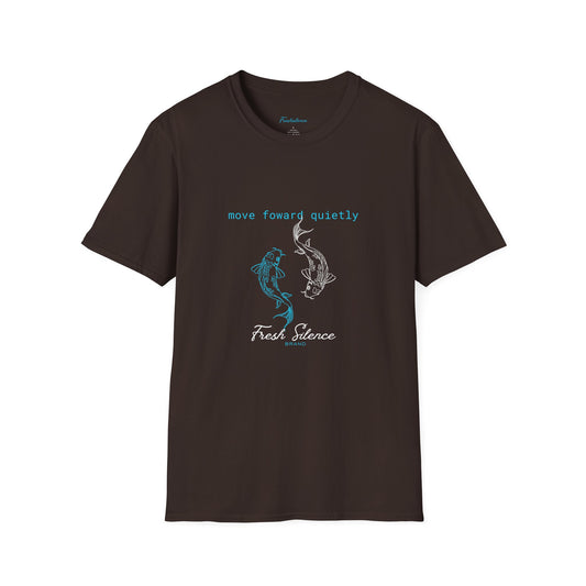 Koi Fish "Move Forward Quietly" Graphic T-Shirt