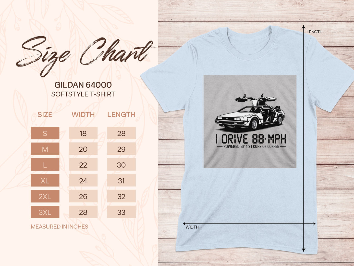 I Drive 88 MPH Powered by Cups of Coffee T-Shirt