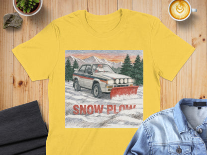 Retro Snow Plow Scene Graphic Tee