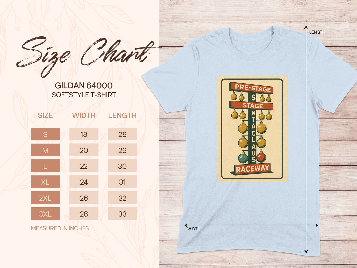 Vintage Nostalgic Santa Claus Raceway Graphic T-Shirt