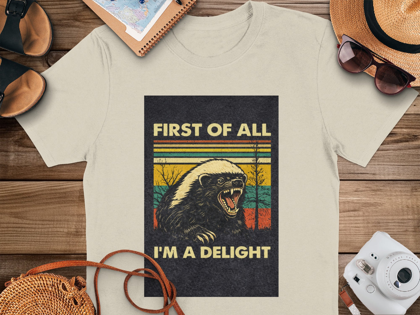 First Of All I'm A Delight Funny Shirt Vintage Design