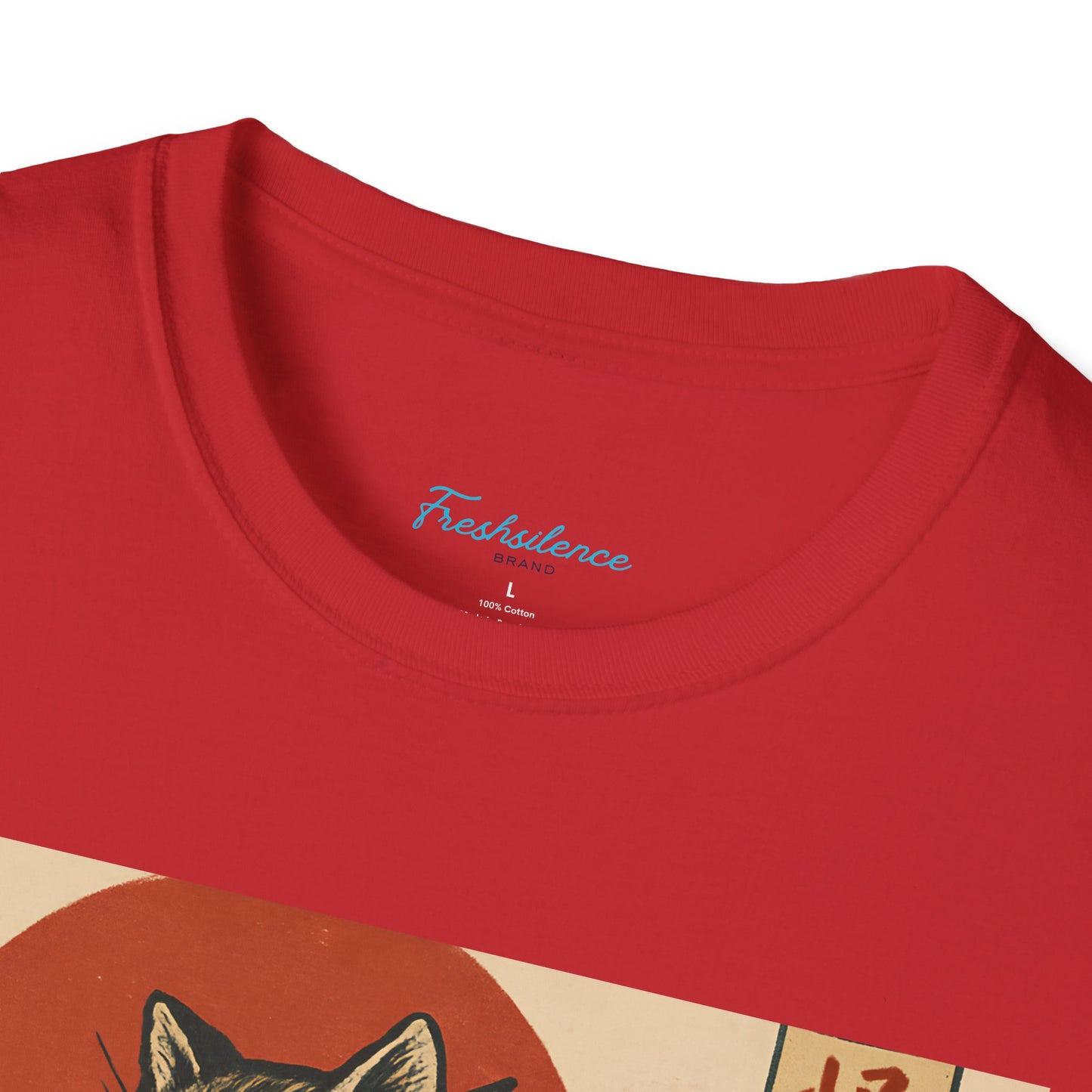 Vintage Japanese Kaiju Cat T-Shirt — Retro Wave & Great Wave Inspired Design