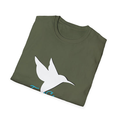Minimalist Hummingbird T‑Shirt — 'Find Silence' Calm Graphic Tee
