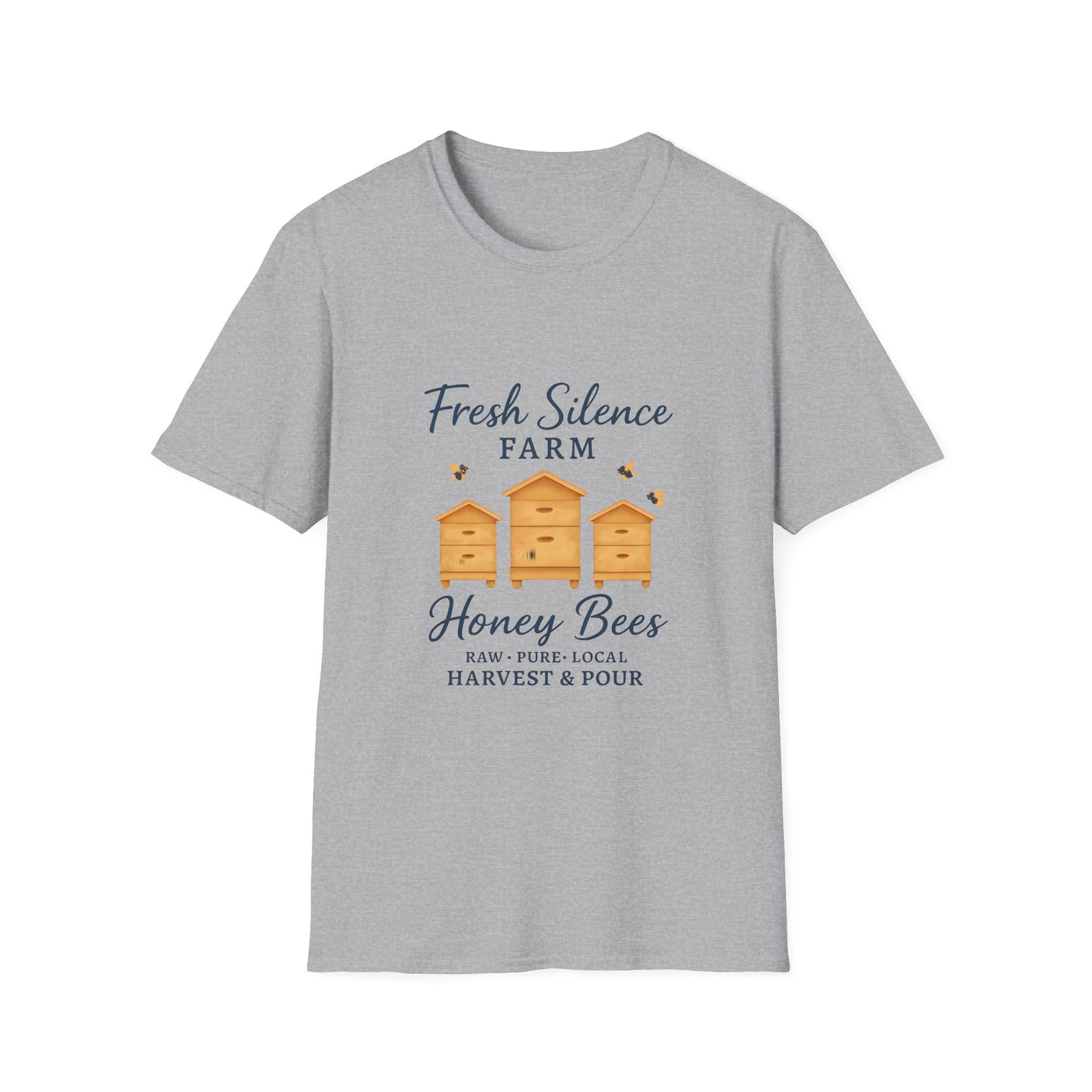 Fresh Silence Farm Honey Bees T-Shirt — Beekeeper Farm Honey Tee