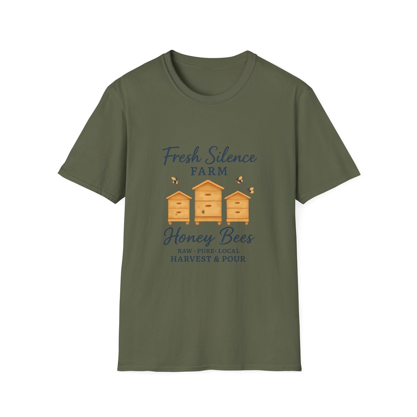 Fresh Silence Farm Honey Bees T-Shirt — Beekeeper Farm Honey Tee