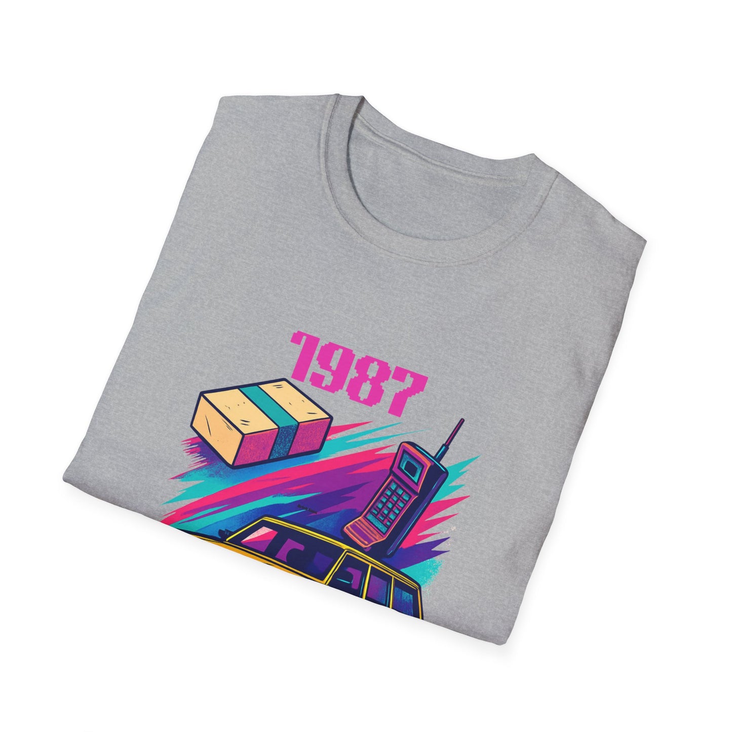 1987 Bricks Retro Van T-Shirt — 80s Vintage Brick Phone & Toy Theme