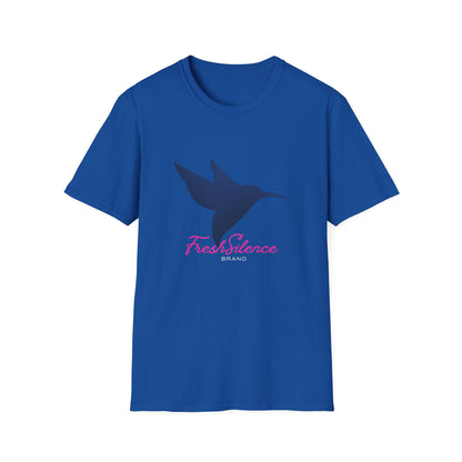 Hummingbird 'Fresh Silence' 3D Dark Blue Pink —T-Shirt