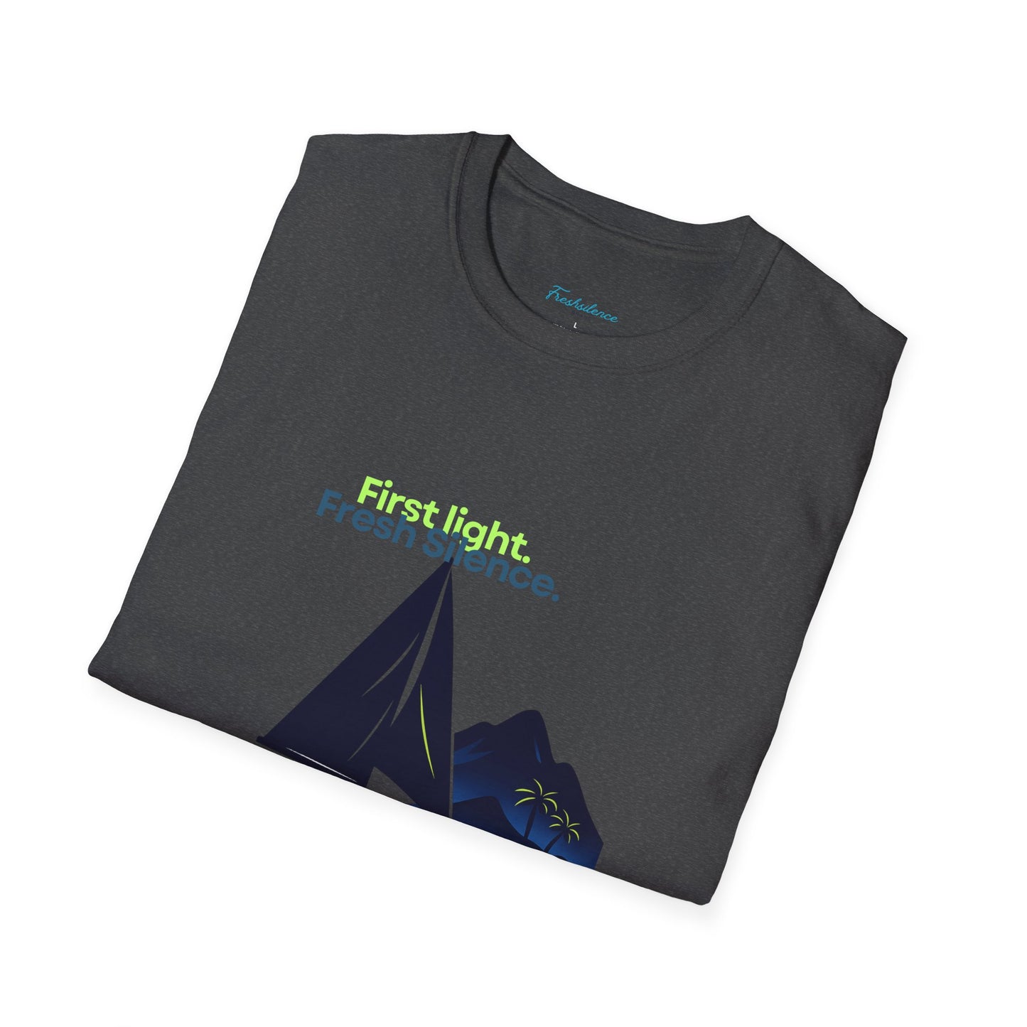 Sailboat Graphic T-Shirt — "Fresh Silence" Island Vibe Tee