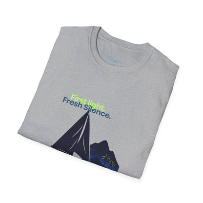 Sailboat Graphic T-Shirt — "Fresh Silence" Island Vibe Tee