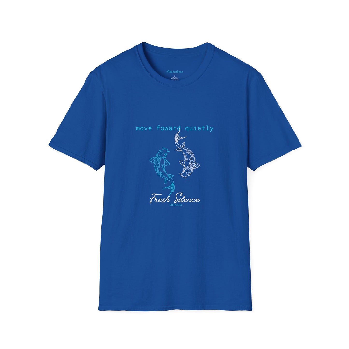 Koi Fish "Move Forward Quietly" Graphic T-Shirt