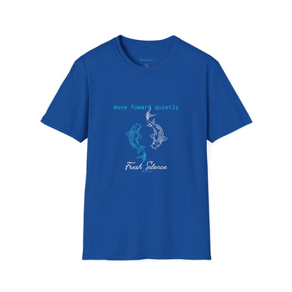 Koi Fish "Move Forward Quietly" Graphic T-Shirt