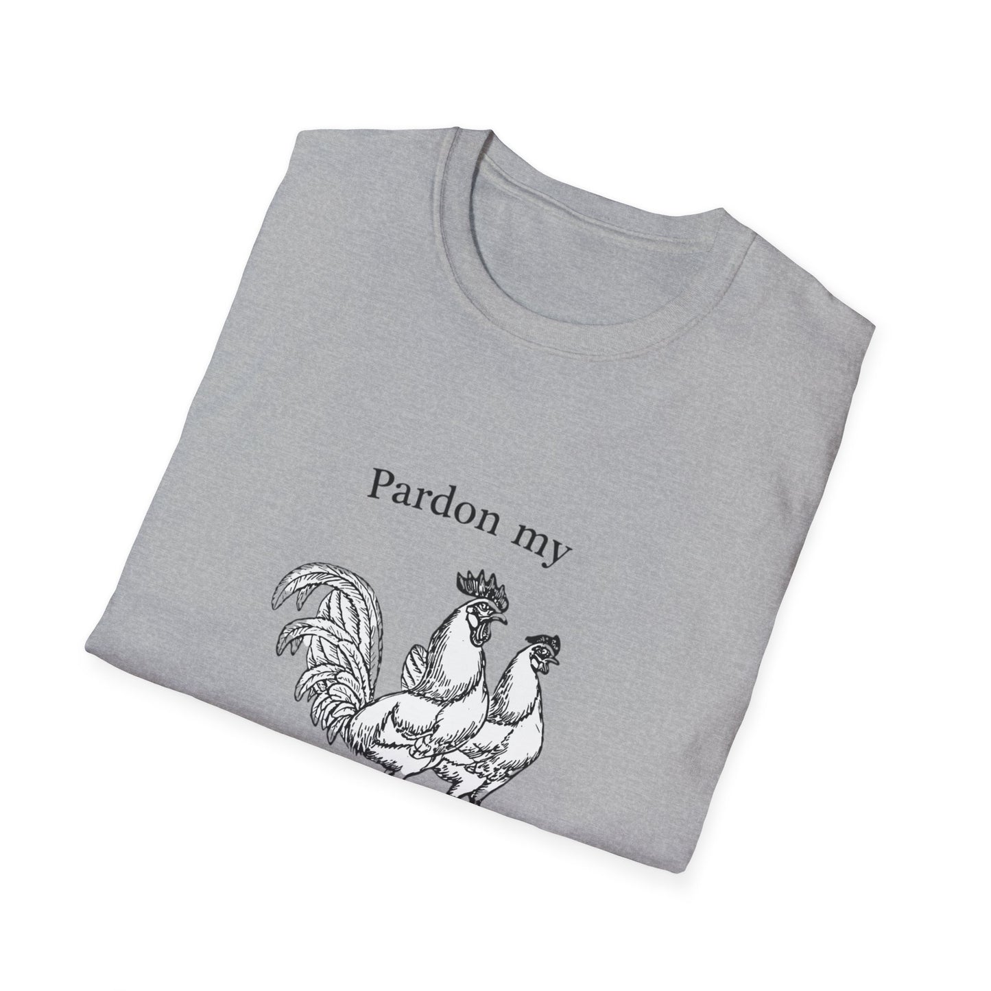 T-Shirt — "Pardon My Fowl Language" Rooster Vintage Illustration