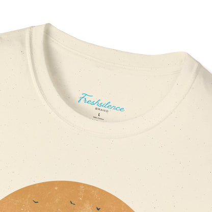 Nature Sunset T-Shirt — "Fresh Silence" Mountain Forest Graphic