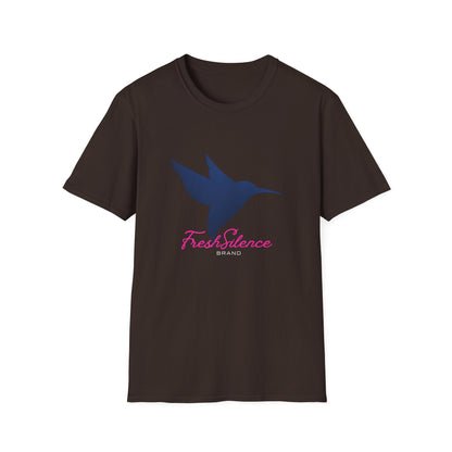 Hummingbird 'Fresh Silence' 3D Dark Blue Pink —T-Shirt
