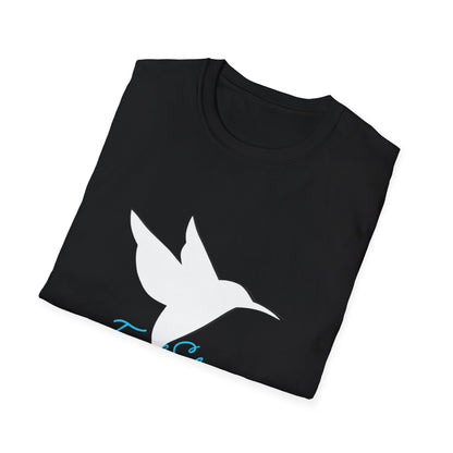 Minimalist Hummingbird T‑Shirt — 'Find Silence' Calm Graphic Tee
