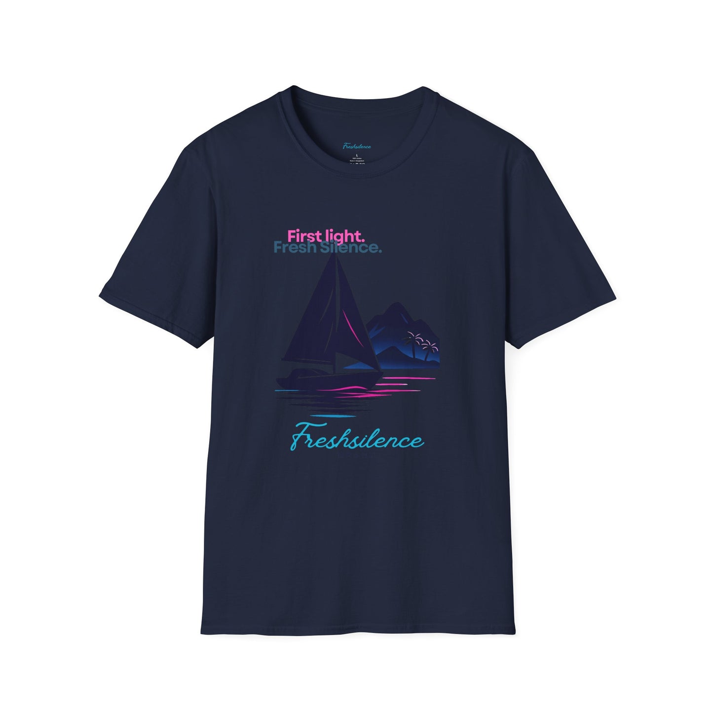 Sailboat Graphic T-Shirt — "Freshslence" Nautical Sunset Tee
