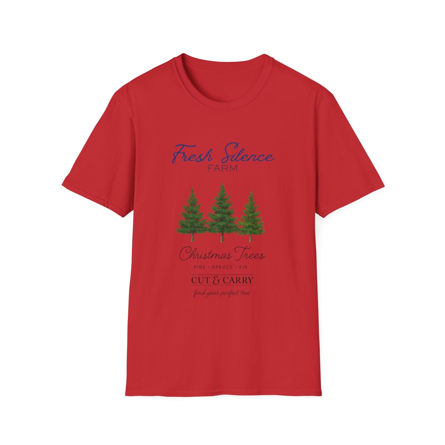 Christmas Tree Farm T-Shirt — "Fresh Silence Farm" Holiday Tee