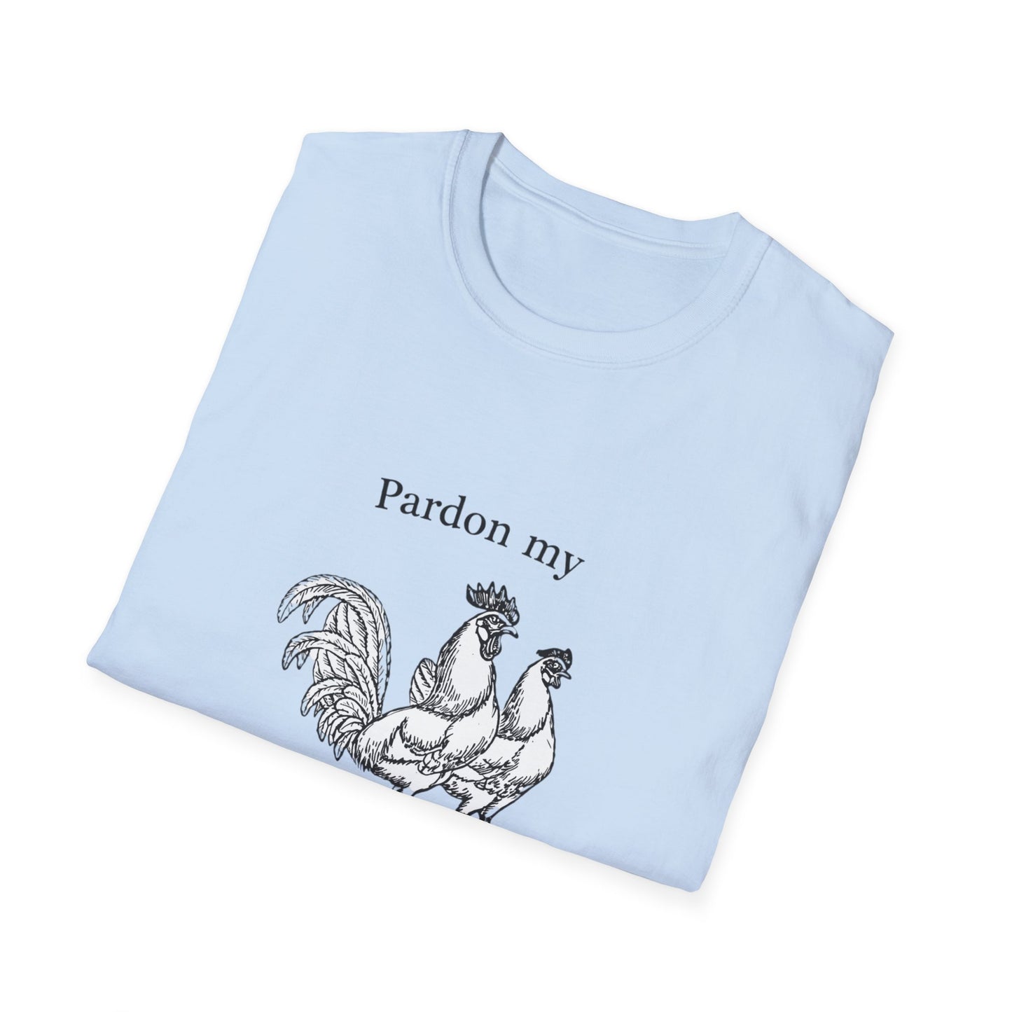 T-Shirt — "Pardon My Fowl Language" Rooster Vintage Illustration