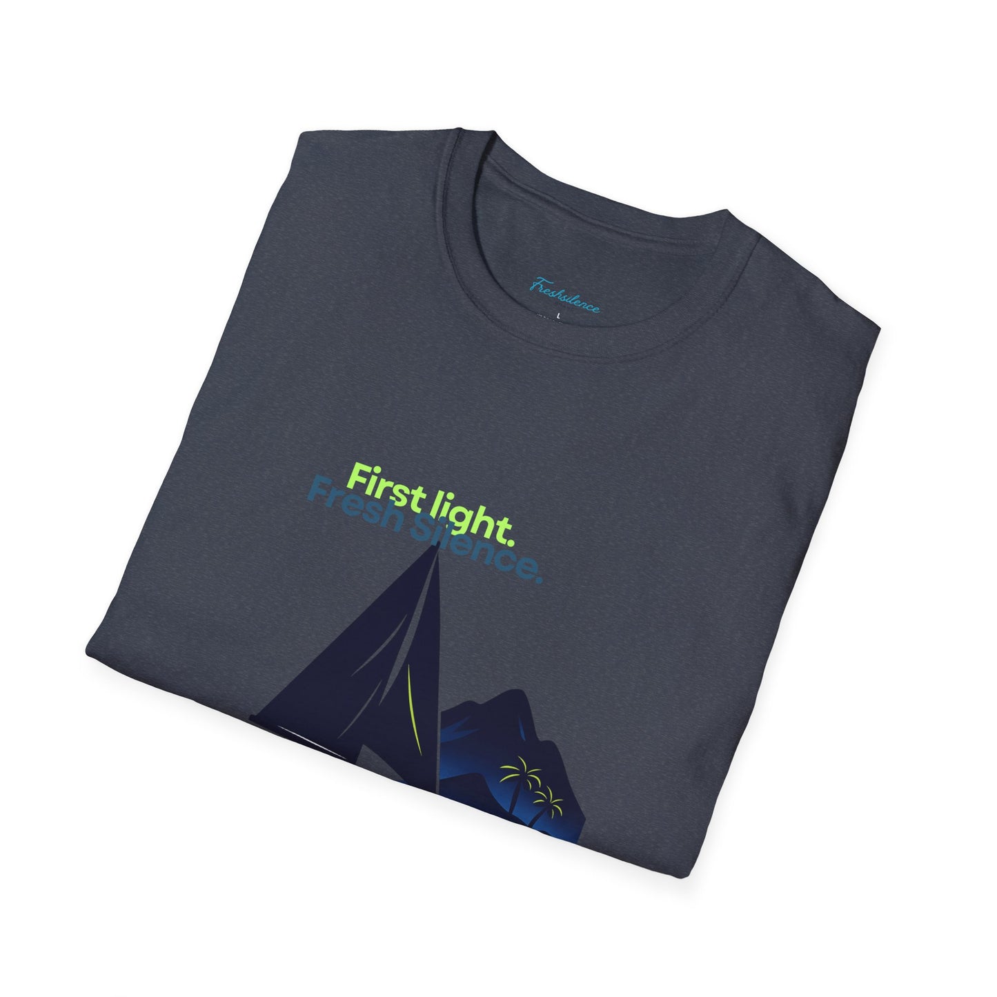 Sailboat Graphic T-Shirt — "Fresh Silence" Island Vibe Tee