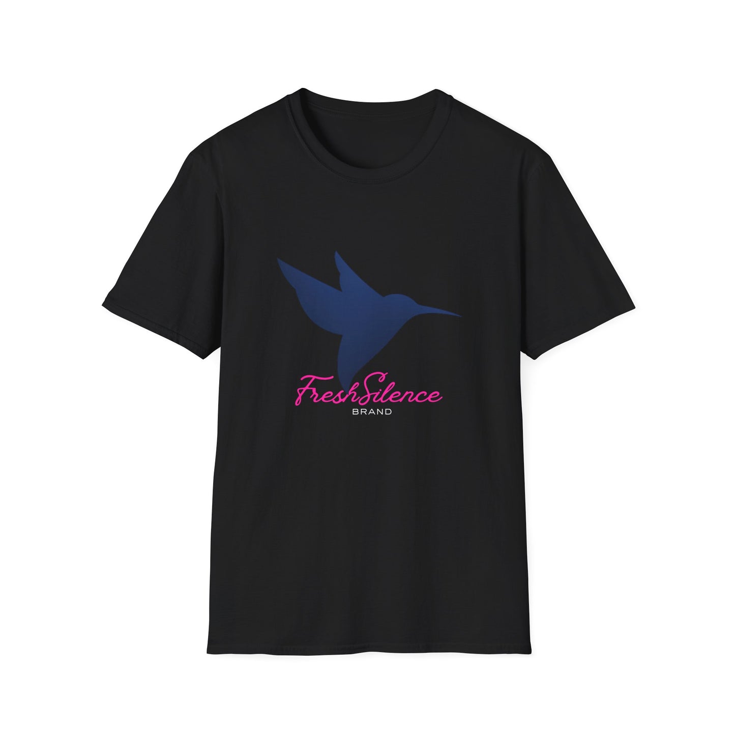 Hummingbird 'Fresh Silence' 3D Dark Blue Pink —T-Shirt