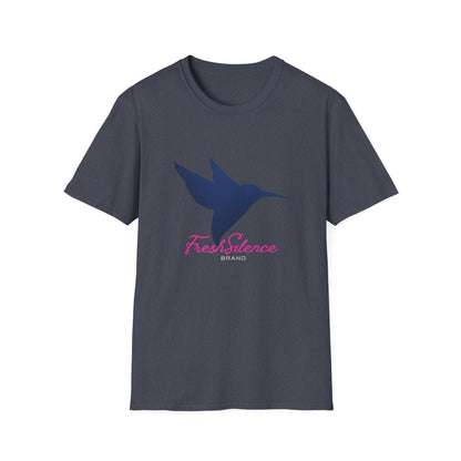 Hummingbird 'Fresh Silence' 3D Dark Blue Pink —T-Shirt