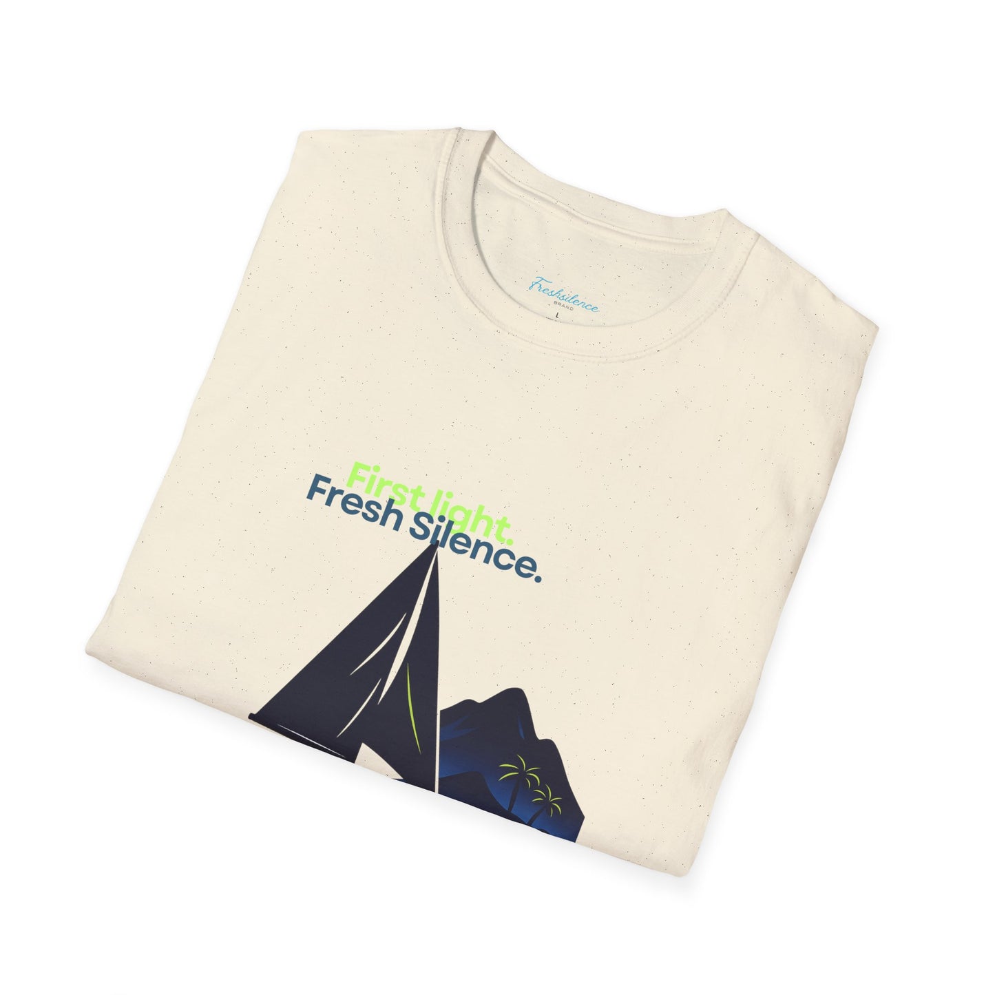 Sailboat Graphic T-Shirt — "Fresh Silence" Island Vibe Tee