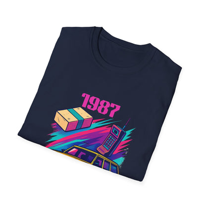 1987 Bricks Retro Van T-Shirt — 80s Vintage Brick Phone & Toy Theme