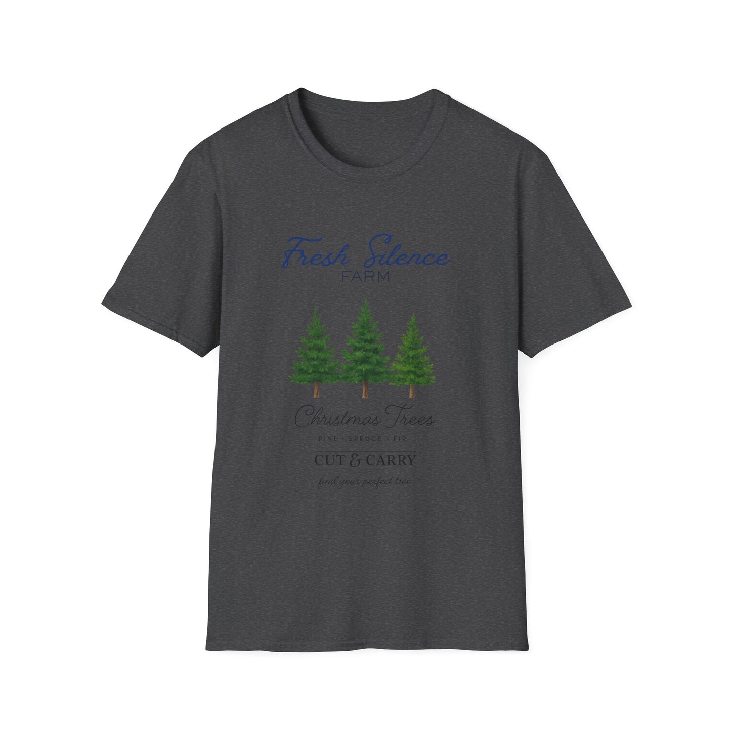 Christmas Tree Farm T-Shirt — "Fresh Silence Farm" Holiday Tee
