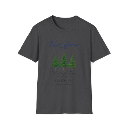 Christmas Tree Farm T-Shirt — "Fresh Silence Farm" Holiday Tee