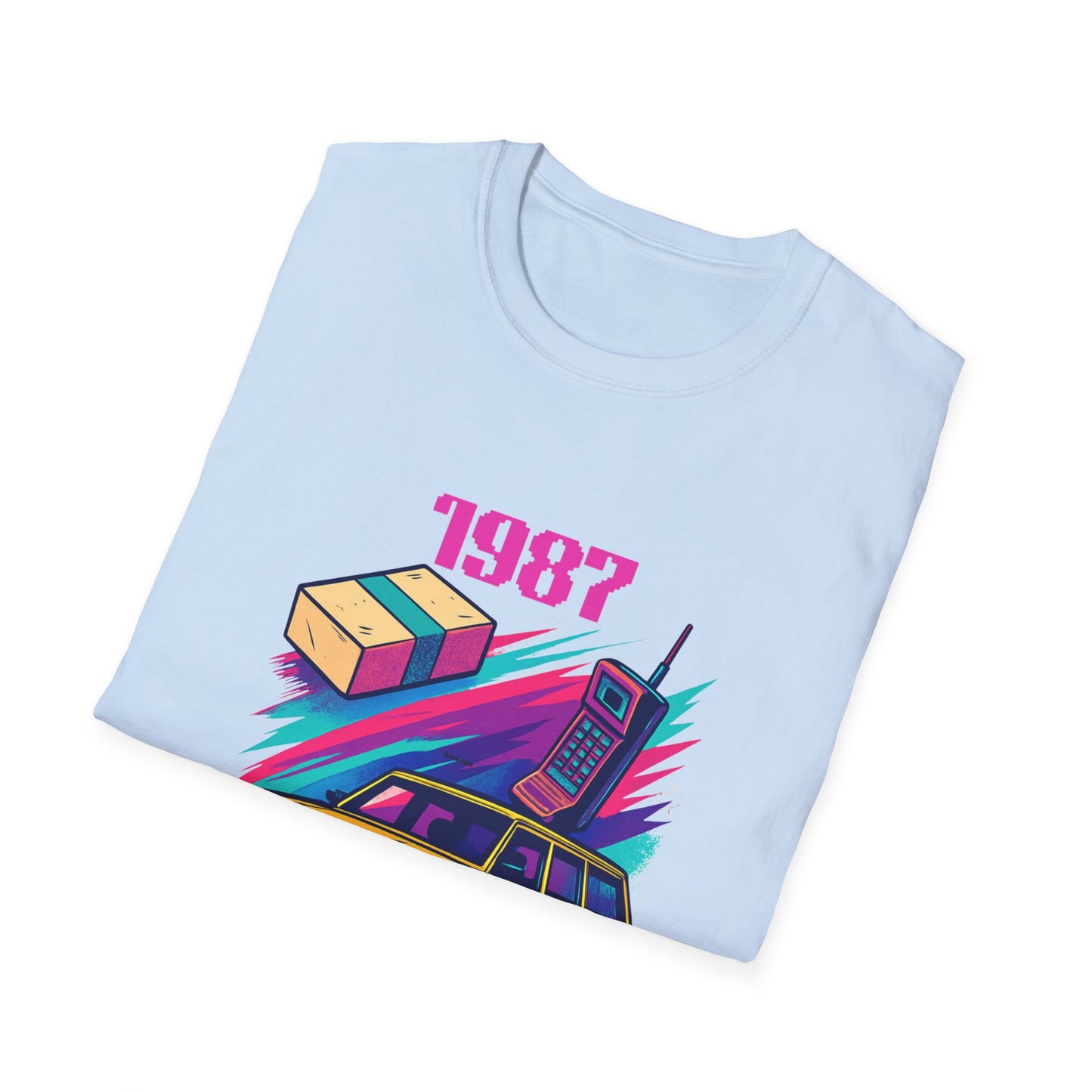 1987 Bricks Retro Van T-Shirt — 80s Vintage Brick Phone & Toy Theme