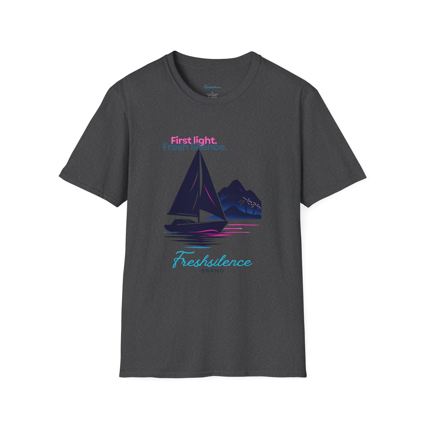 Sailboat Graphic T-Shirt — "Freshslence" Nautical Sunset Tee