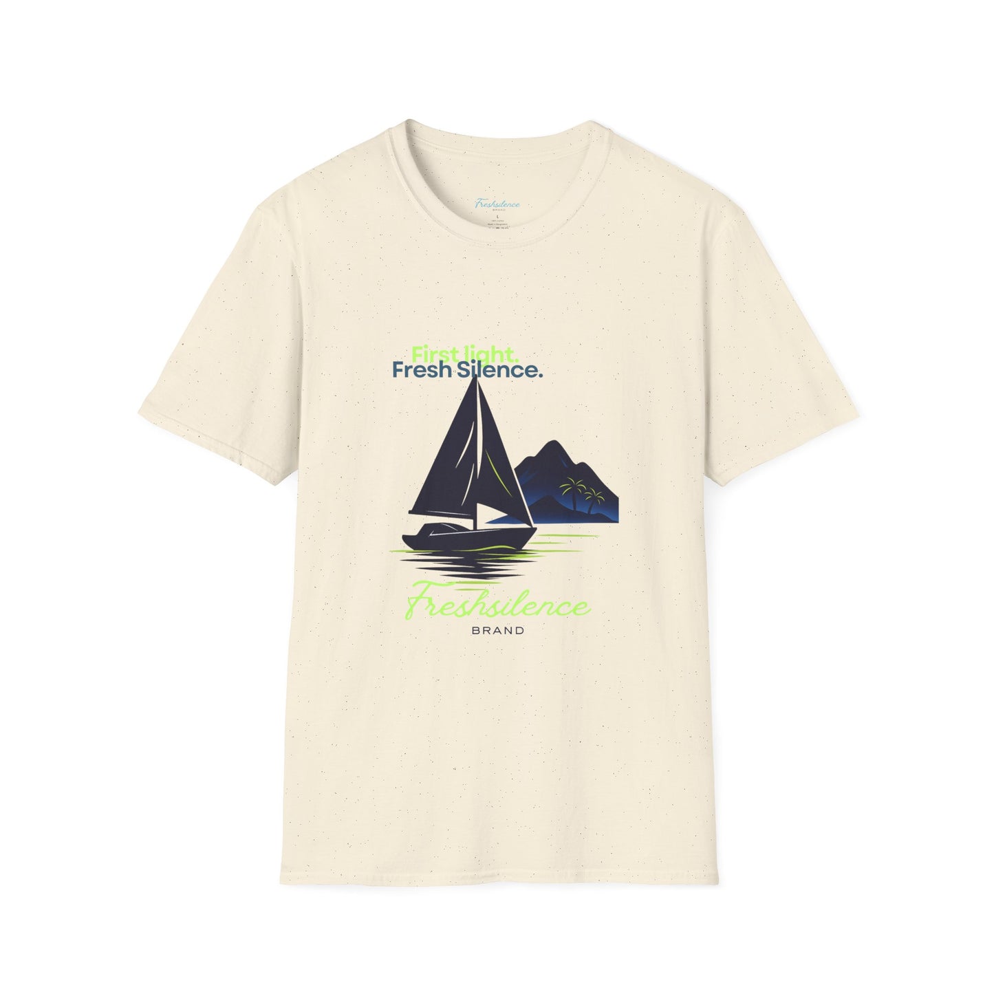 Sailboat Graphic T-Shirt — "Fresh Silence" Island Vibe Tee
