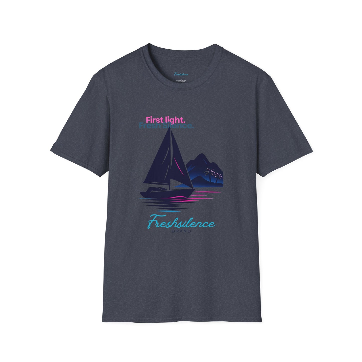 Sailboat Graphic T-Shirt — "Freshslence" Nautical Sunset Tee