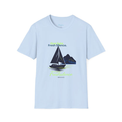 Sailboat Graphic T-Shirt — "Fresh Silence" Island Vibe Tee