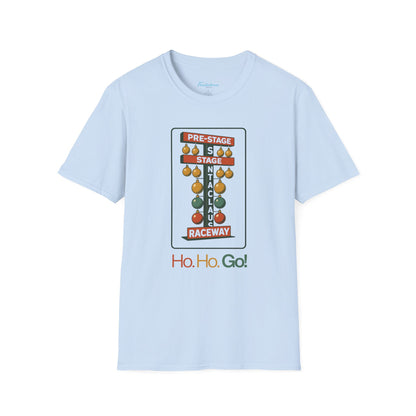 Christmas Drag Racing T‑Shirt – 'Ho. Ho. Go!' Raceway Holiday Tee