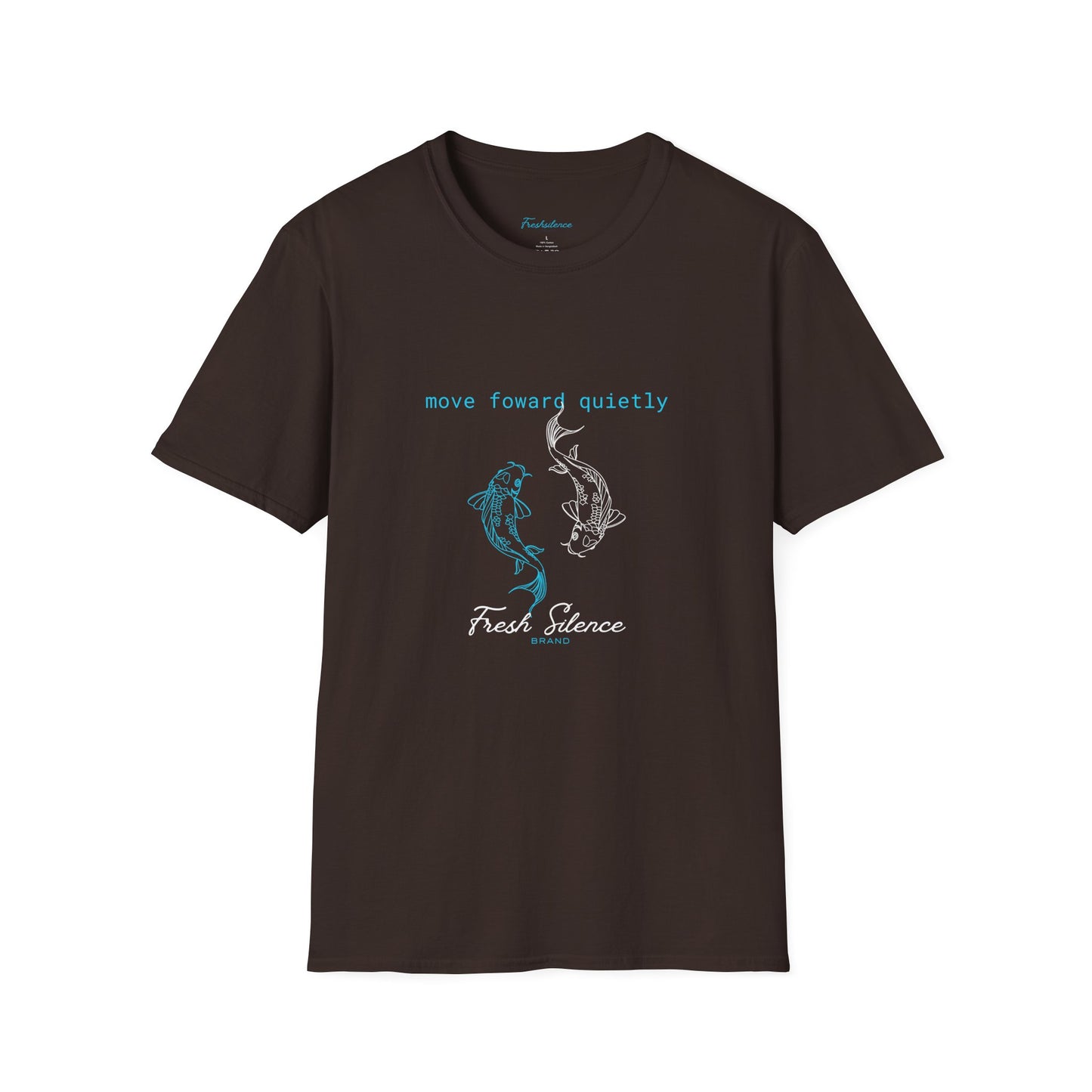 Koi Fish "Move Forward Quietly" Graphic T-Shirt