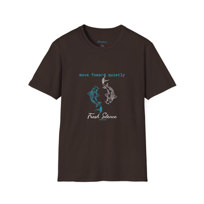 Koi Fish "Move Forward Quietly" Graphic T-Shirt