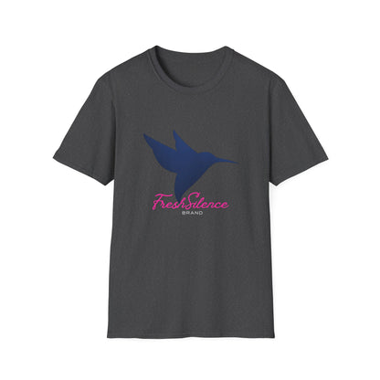 Hummingbird 'Fresh Silence' 3D Dark Blue Pink —T-Shirt