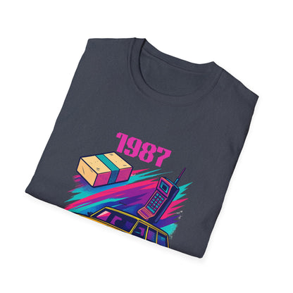 1987 Bricks Retro Van T-Shirt — 80s Vintage Brick Phone & Toy Theme