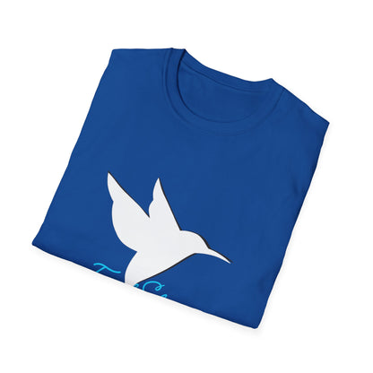 Minimalist Hummingbird T‑Shirt — 'Find Silence' Calm Graphic Tee