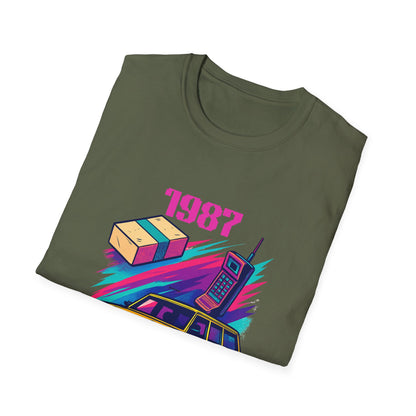 1987 Bricks Retro Van T-Shirt — 80s Vintage Brick Phone & Toy Theme