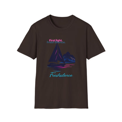 Sailboat Graphic T‑Shirt — "Freshslence" Coastal Morning Tee