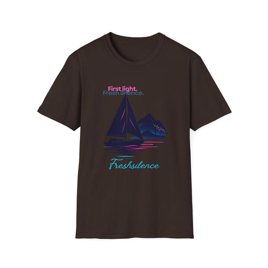 Sailboat Graphic T‑Shirt — "Freshslence" Coastal Morning Tee