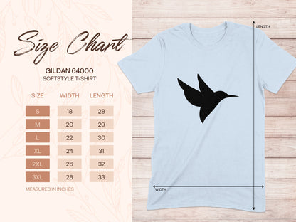 Stylish Hummingbird Design Softstyle T-shirt