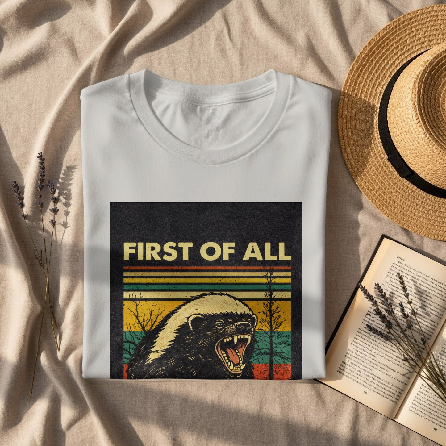 First Of All Honey Badger Vintage Style T-shirt