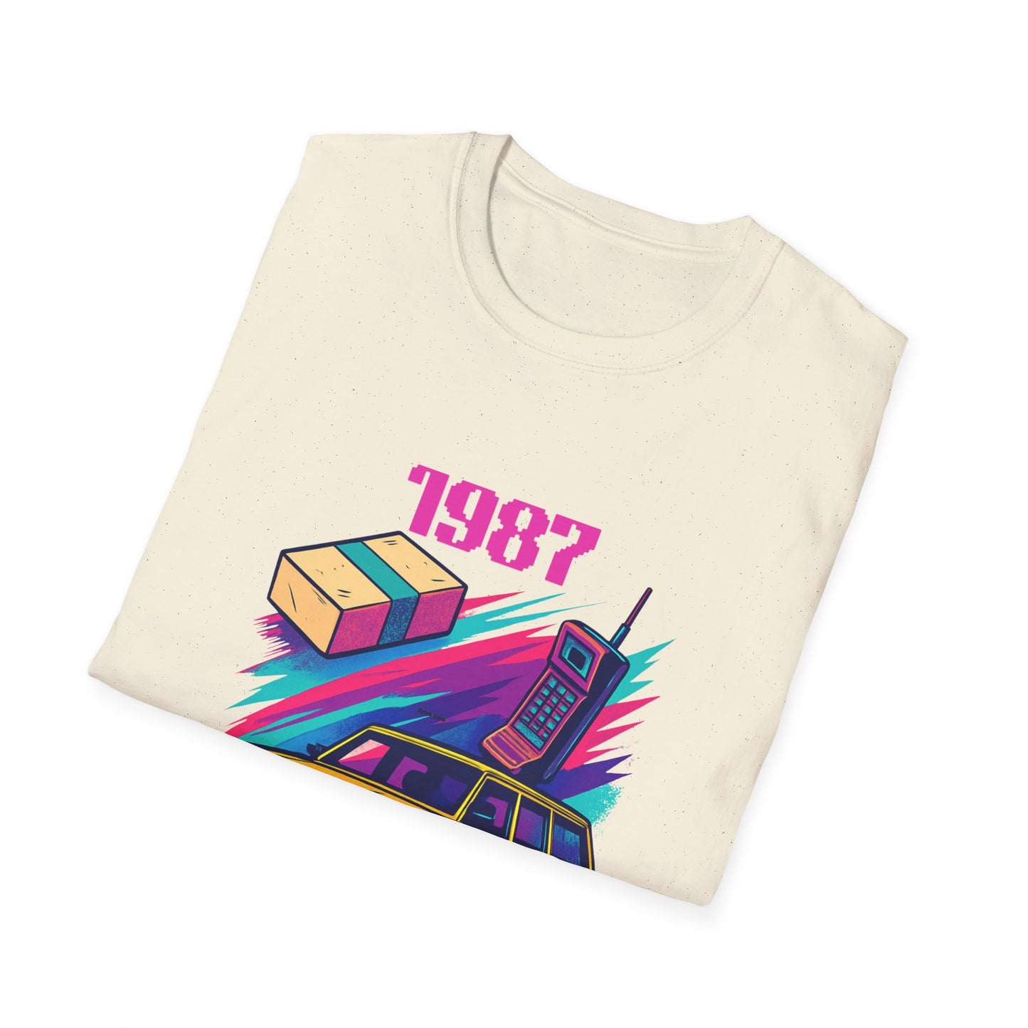1987 Bricks Retro Van T-Shirt — 80s Vintage Brick Phone & Toy Theme