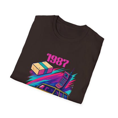 1987 Bricks Retro Van T-Shirt — 80s Vintage Brick Phone & Toy Theme