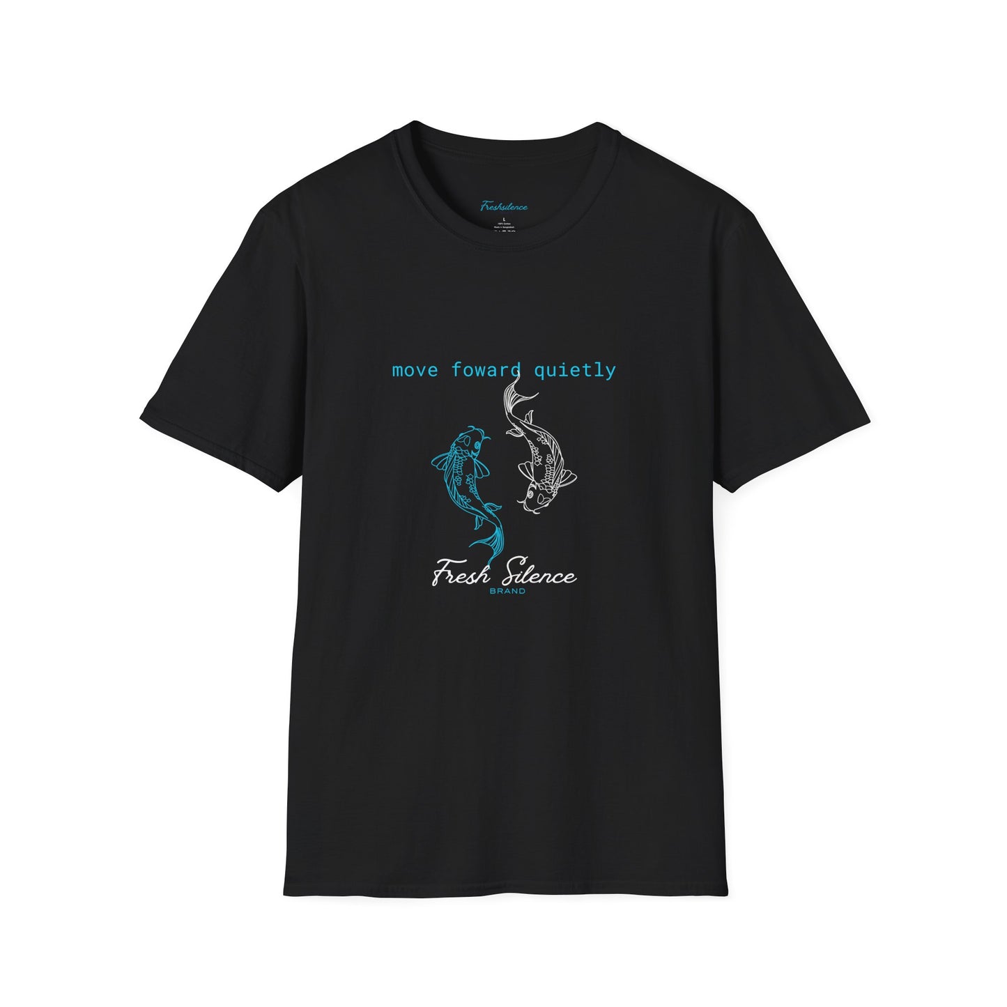 Koi Fish "Move Forward Quietly" Graphic T-Shirt