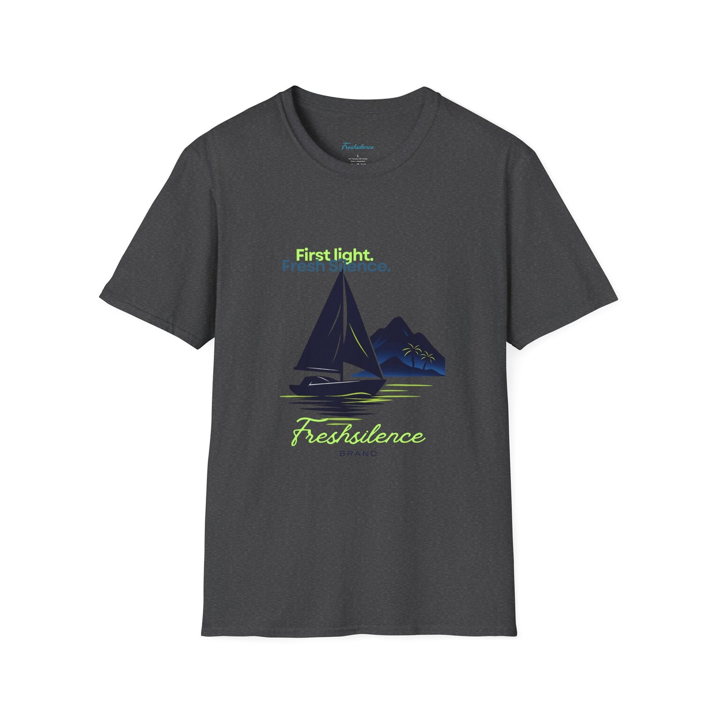 Sailboat Graphic T-Shirt — "Fresh Silence" Island Vibe Tee